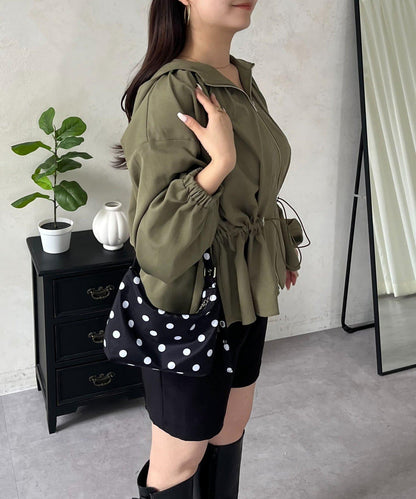 防曬 後背抽繩 荷葉擺 戶外風衣