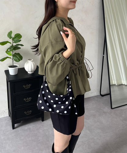 防曬 後背抽繩 荷葉擺 戶外風衣