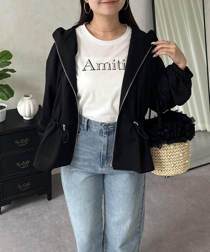 防曬 後背抽繩 荷葉擺 戶外風衣