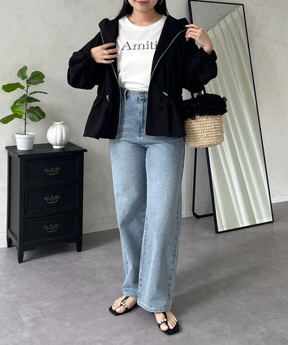 防曬 後背抽繩 荷葉擺 戶外風衣