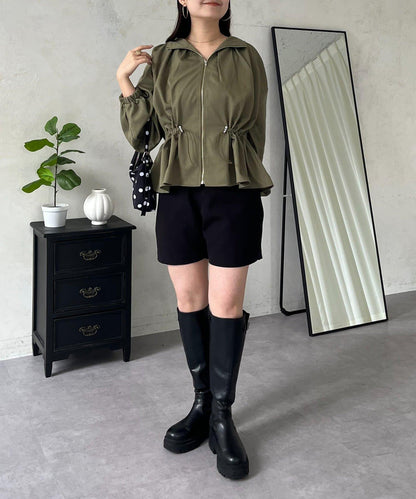 防曬 後背抽繩 荷葉擺 戶外風衣