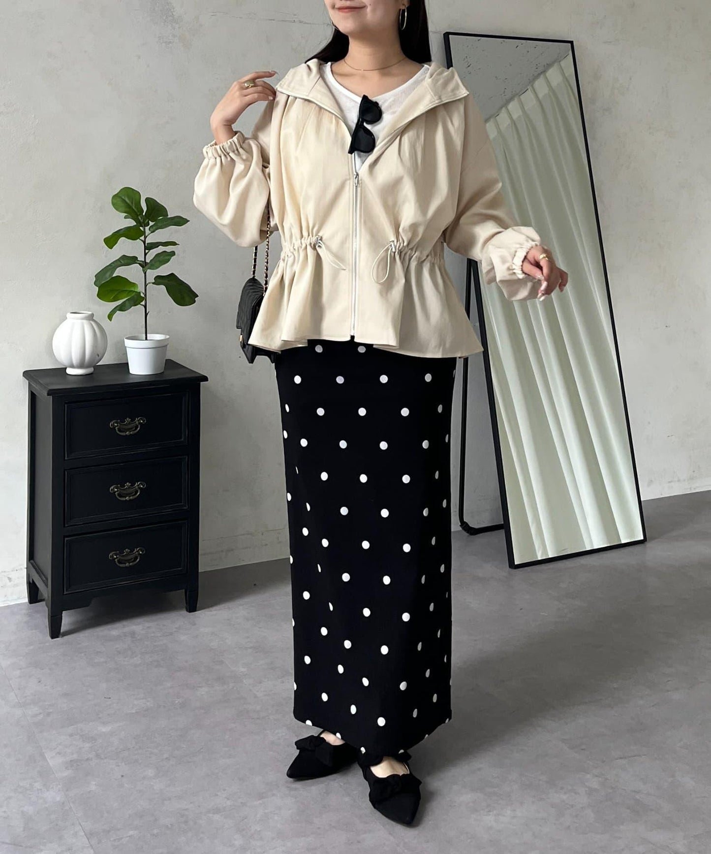 防曬 後背抽繩 荷葉擺 戶外風衣