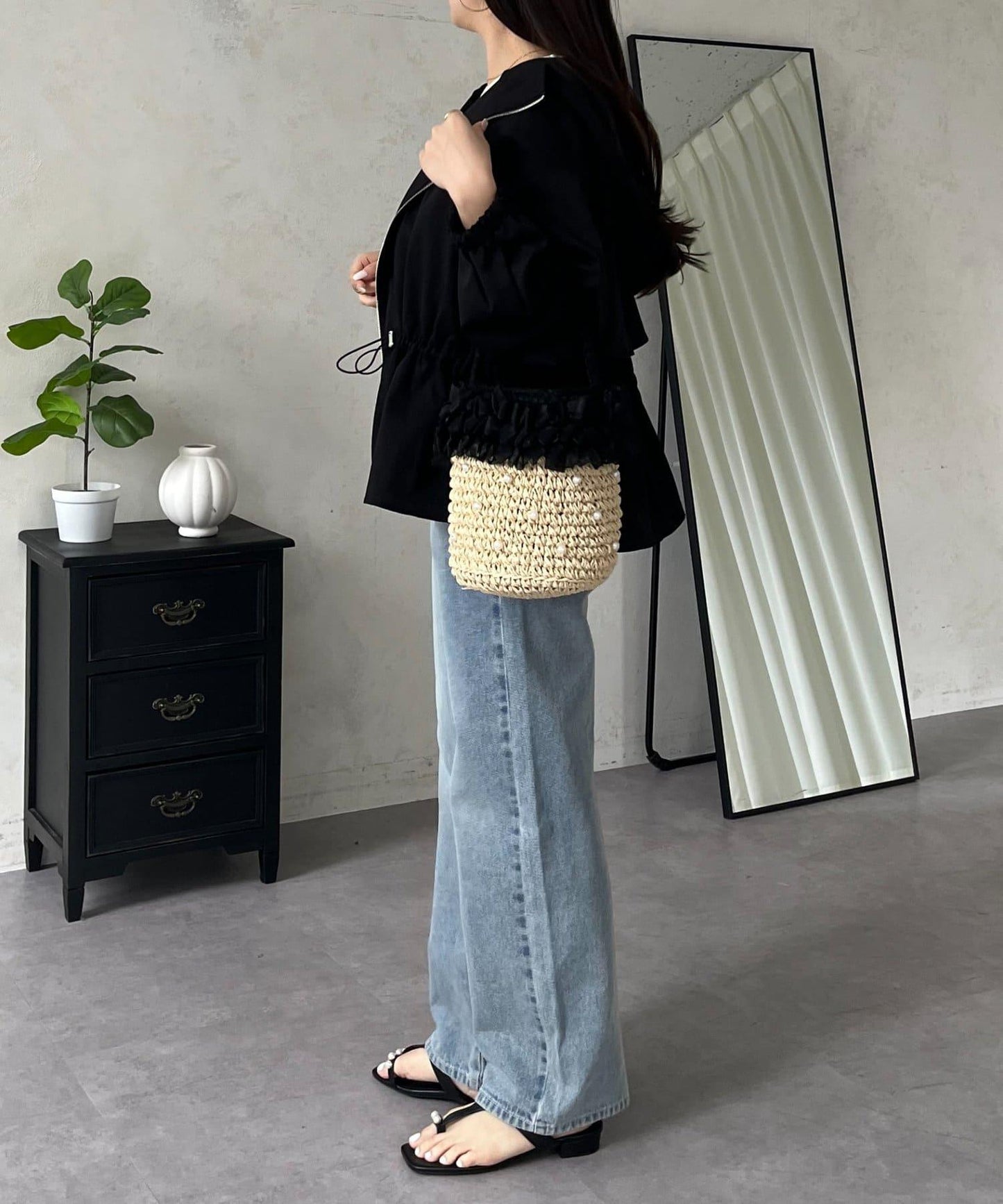 防曬 後背抽繩 荷葉擺 戶外風衣