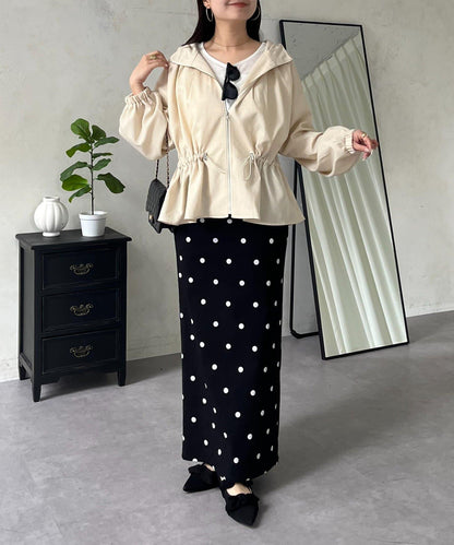 防曬 後背抽繩 荷葉擺 戶外風衣