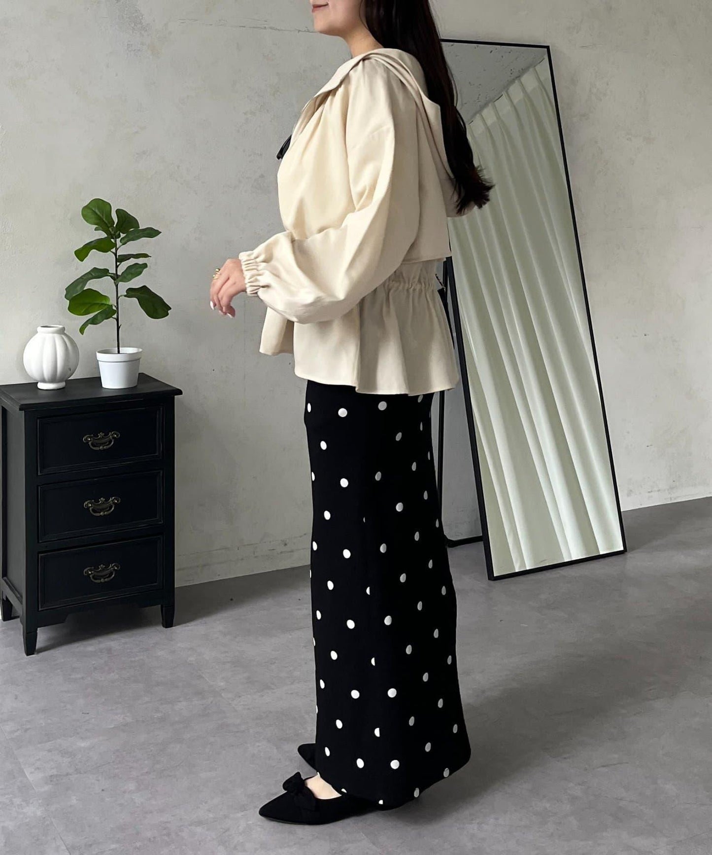 防曬 後背抽繩 荷葉擺 戶外風衣