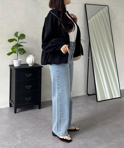 防曬 後背抽繩 荷葉擺 戶外風衣