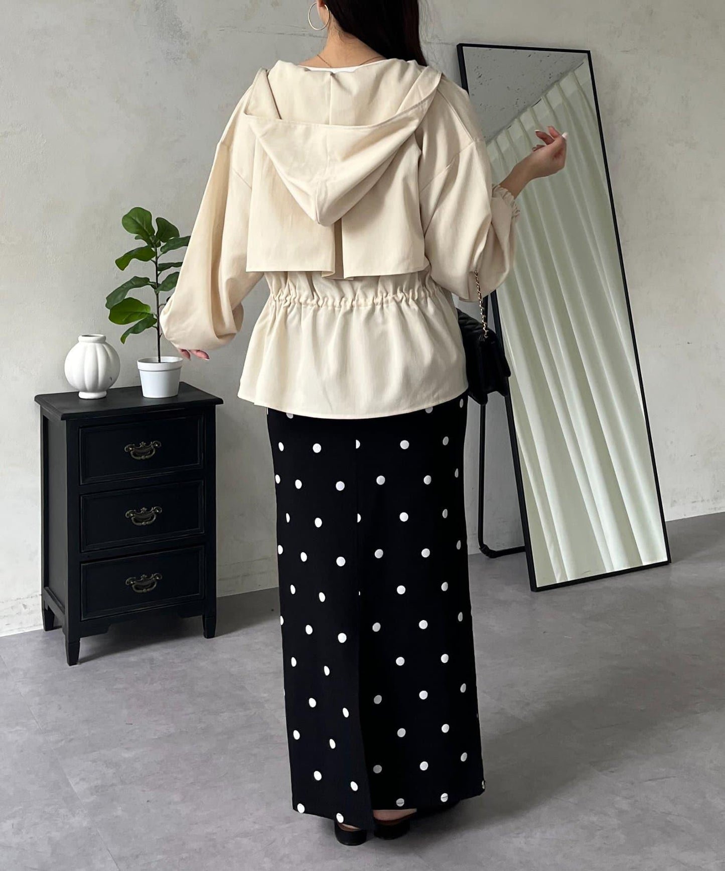 防曬 後背抽繩 荷葉擺 戶外風衣