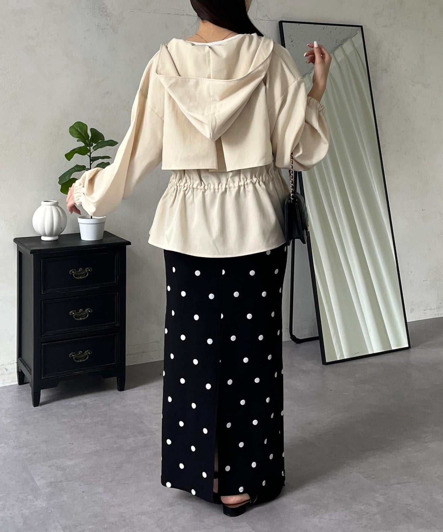 防曬 後背抽繩 荷葉擺 戶外風衣