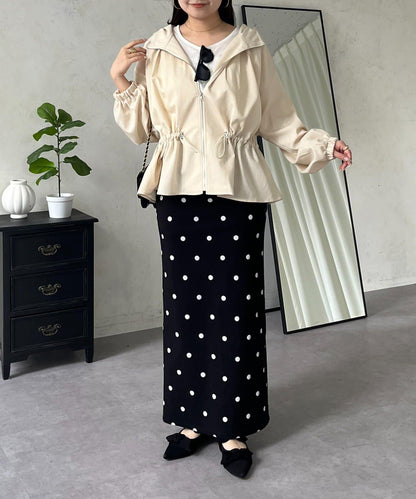 防曬 後背抽繩 荷葉擺 戶外風衣