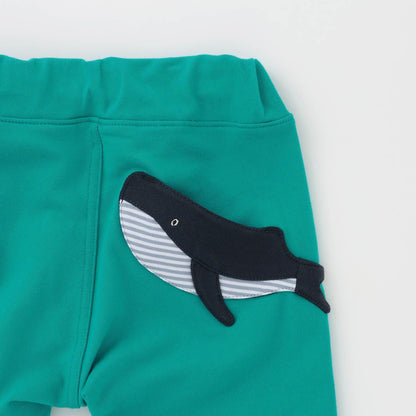 鯨魚圖案 六分丈 哈倫褲