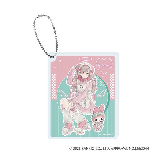 赤倉×《三麗歐》 亞克力方塊鑰匙扣 01 《美樂蒂》 聯名插畫款