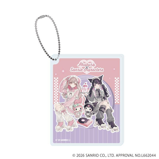 赤倉×《三麗歐》（三麗歐） 合作插畫 03 《美樂蒂》&《庫洛米》 亞克力鑰匙扣