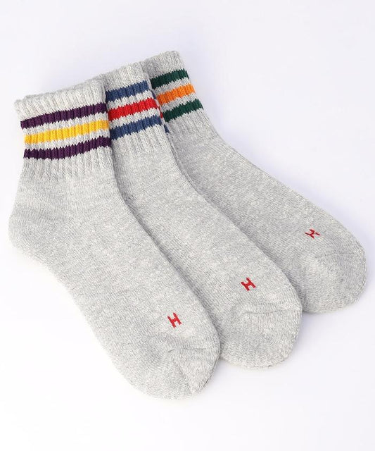 聯名款 粗節紋 三條紋 四分丈襪