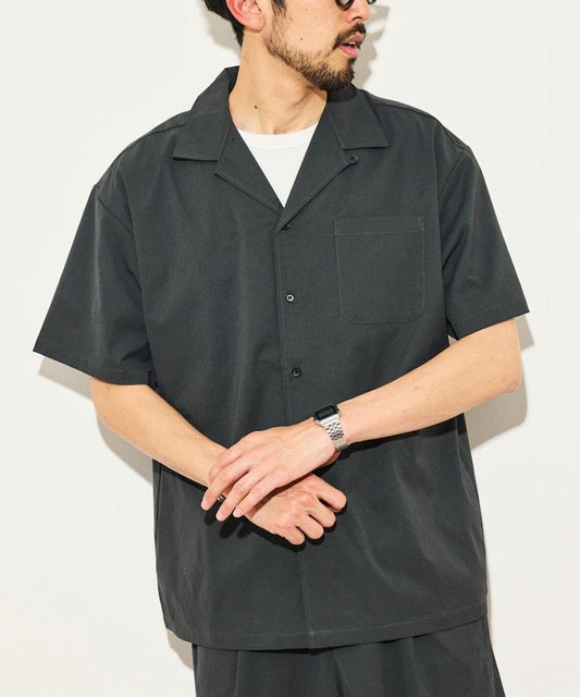 乾爽功能 寬鬆版型 短袖襯衫（可成套搭配）