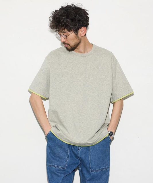 可雙面穿寬鬆版 配色設計 空氣層短袖T恤