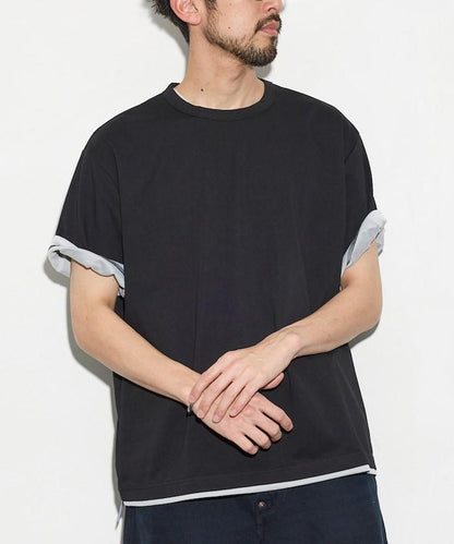 可雙面穿寬鬆版 配色設計 空氣層短袖T恤