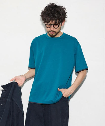 可雙面穿寬鬆版 配色設計 空氣層短袖T恤