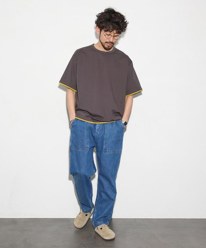 可雙面穿寬鬆版 配色設計 空氣層短袖T恤