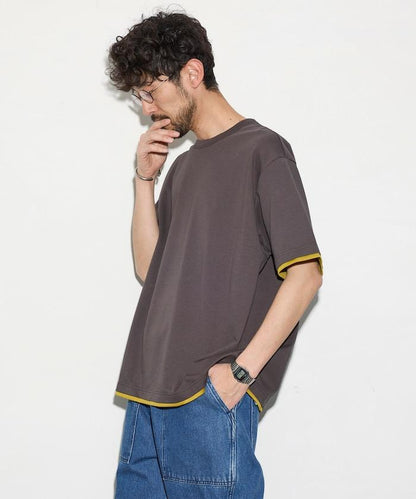 可雙面穿寬鬆版 配色設計 空氣層短袖T恤