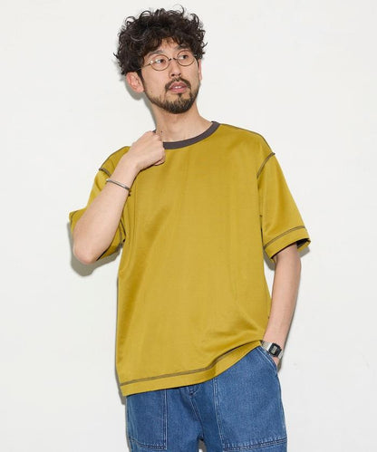 可雙面穿寬鬆版 配色設計 空氣層短袖T恤