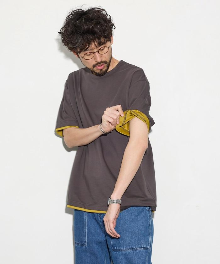 可雙面穿寬鬆版 配色設計 空氣層短袖T恤