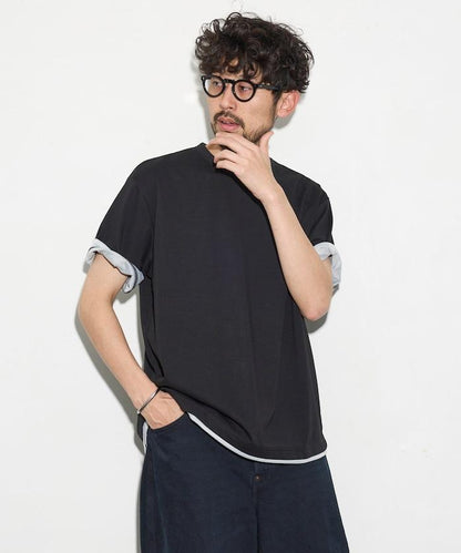 可雙面穿寬鬆版 配色設計 空氣層短袖T恤