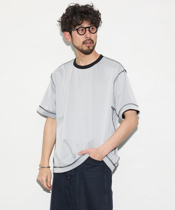 可雙面穿寬鬆版 配色設計 空氣層短袖T恤