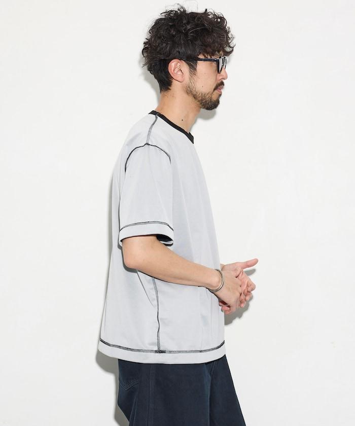 可雙面穿寬鬆版 配色設計 空氣層短袖T恤