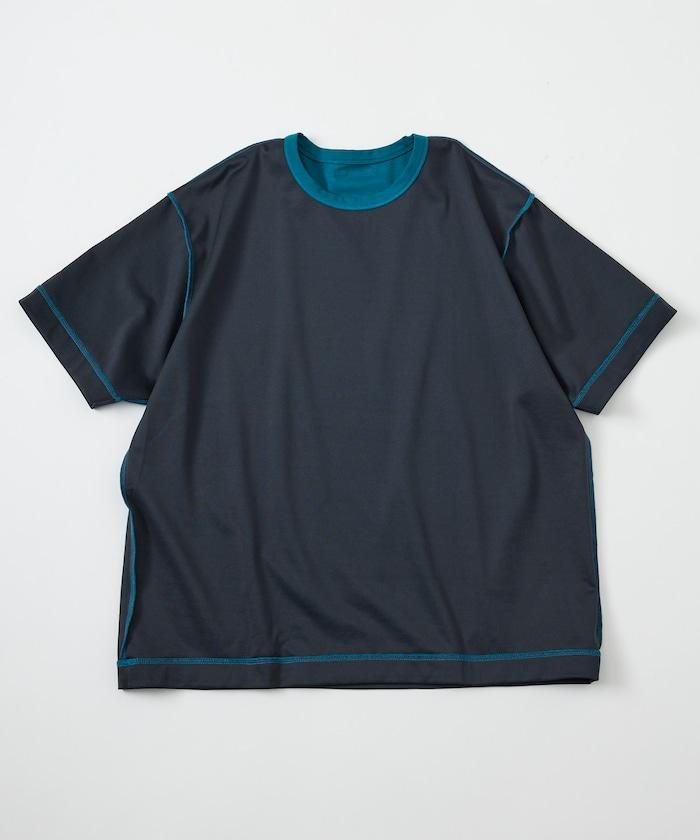 可雙面穿寬鬆版 配色設計 空氣層短袖T恤