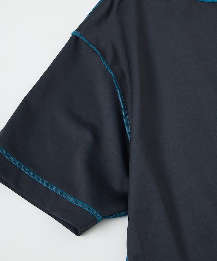 可雙面穿寬鬆版 配色設計 空氣層短袖T恤