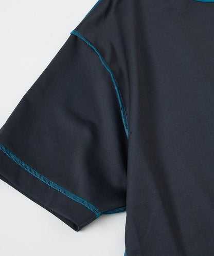 可雙面穿寬鬆版 配色設計 空氣層短袖T恤