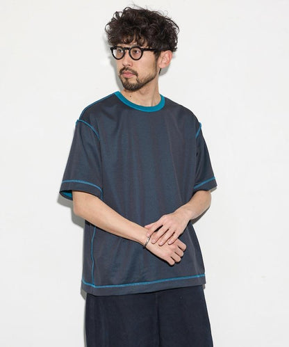 可雙面穿寬鬆版 配色設計 空氣層短袖T恤