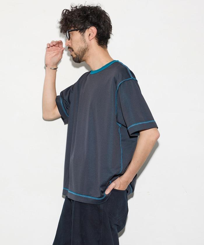 可雙面穿寬鬆版 配色設計 空氣層短袖T恤