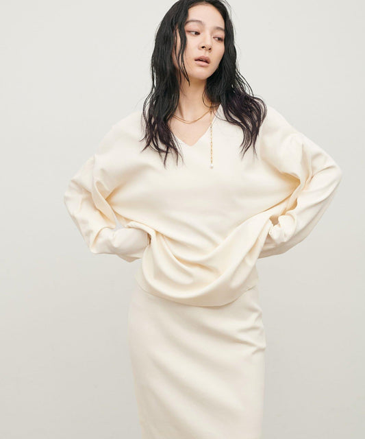 UV接觸冷感 寬鬆 deep V 針織上衣