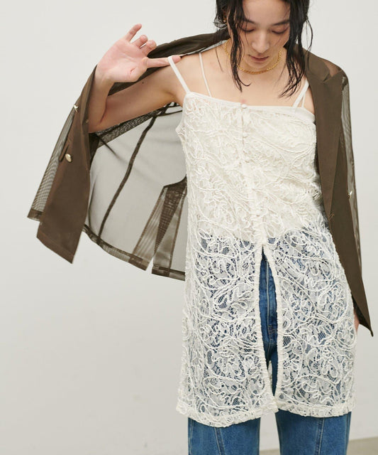 蕾絲連身吊帶裙