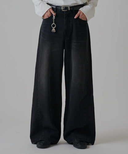 闊腿牛仔褲