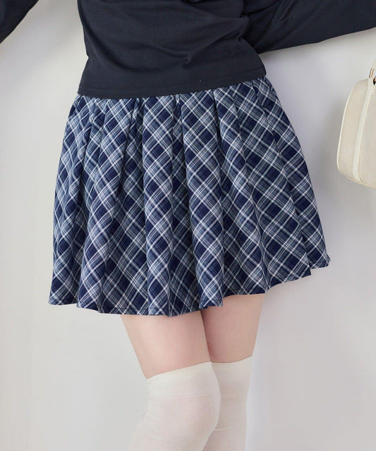 one after another 傘擺迷你半身裙