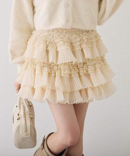 one after another 荷葉邊迷你半身裙