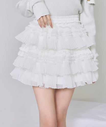 one after another 荷葉邊迷你半身裙