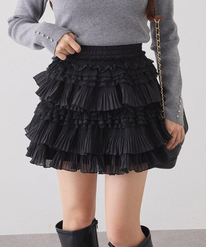 one after another 荷葉邊迷你半身裙