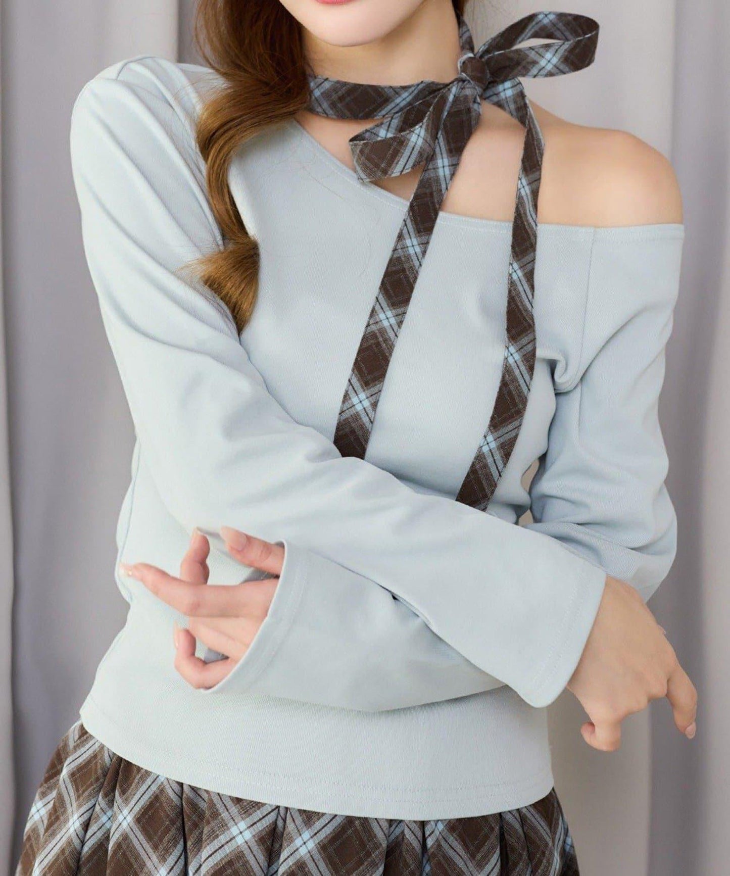 one after another 蝴蝶結領設計 上衣