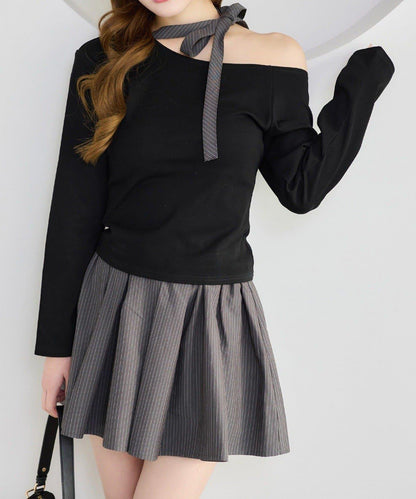 one after another 蝴蝶結領設計 上衣