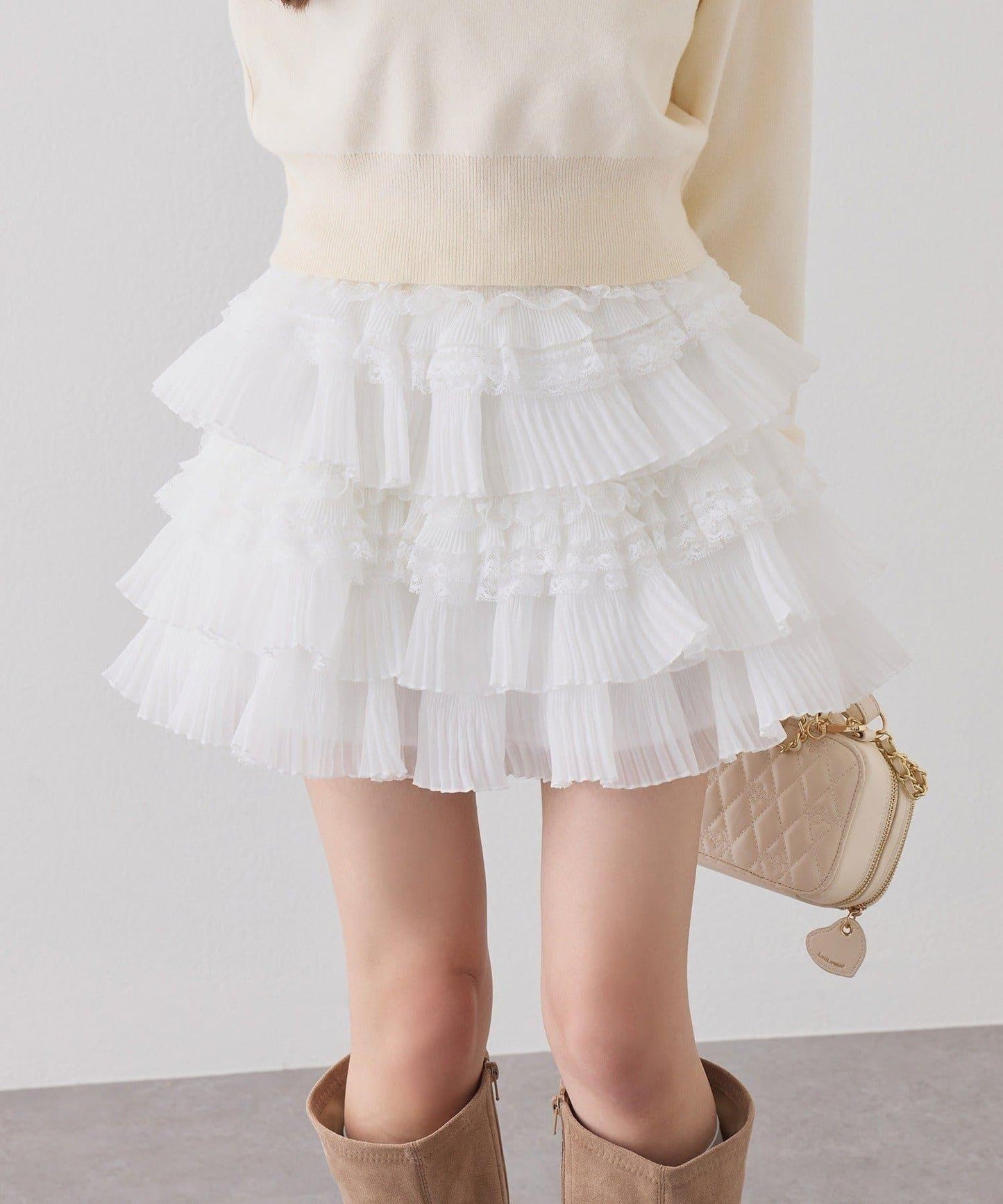 one after another 荷葉邊迷你半身裙