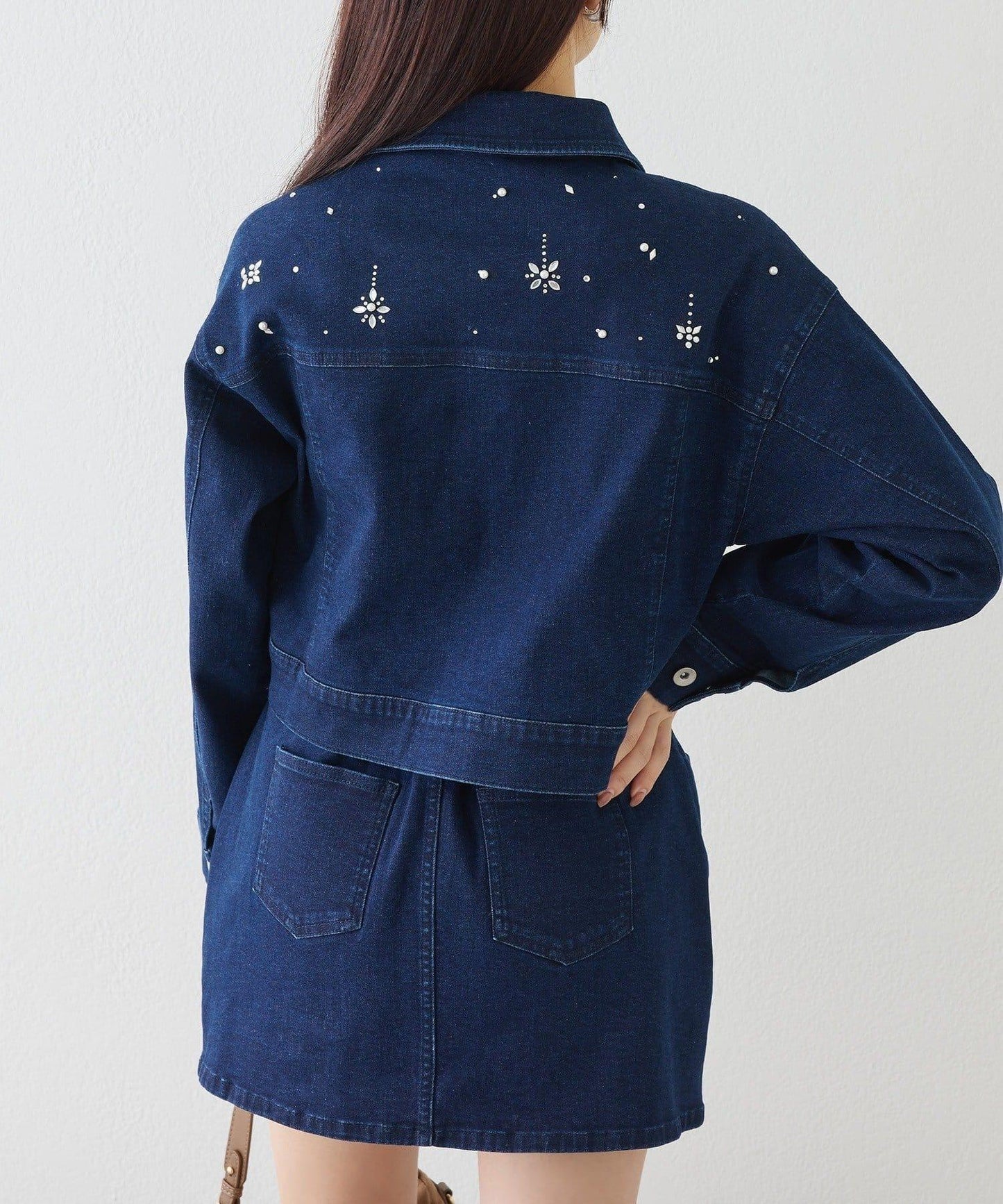 one after another 寶石裝飾 牛仔夾克