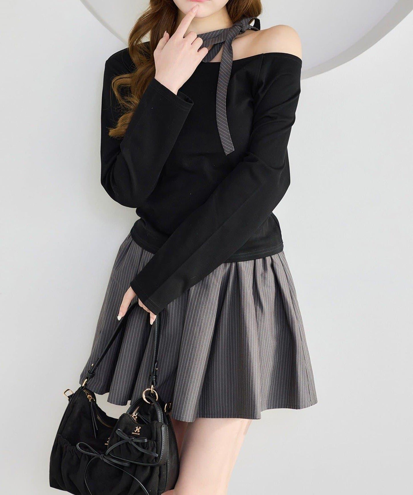 one after another 蝴蝶結領設計 上衣