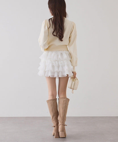 one after another 荷葉邊迷你半身裙