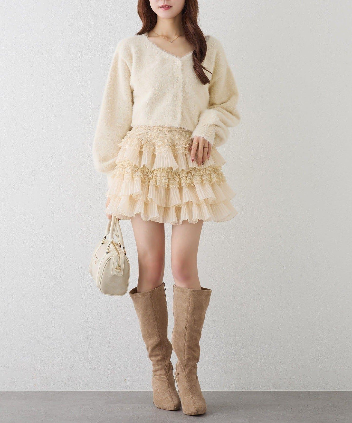 one after another 荷葉邊迷你半身裙