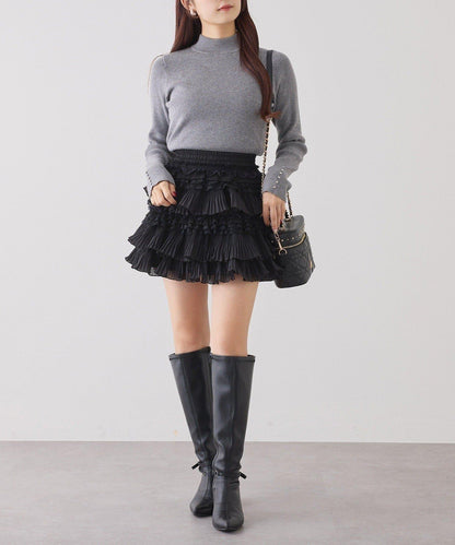 one after another 荷葉邊迷你半身裙