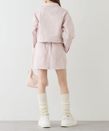 one after another 寶石裝飾 牛仔夾克