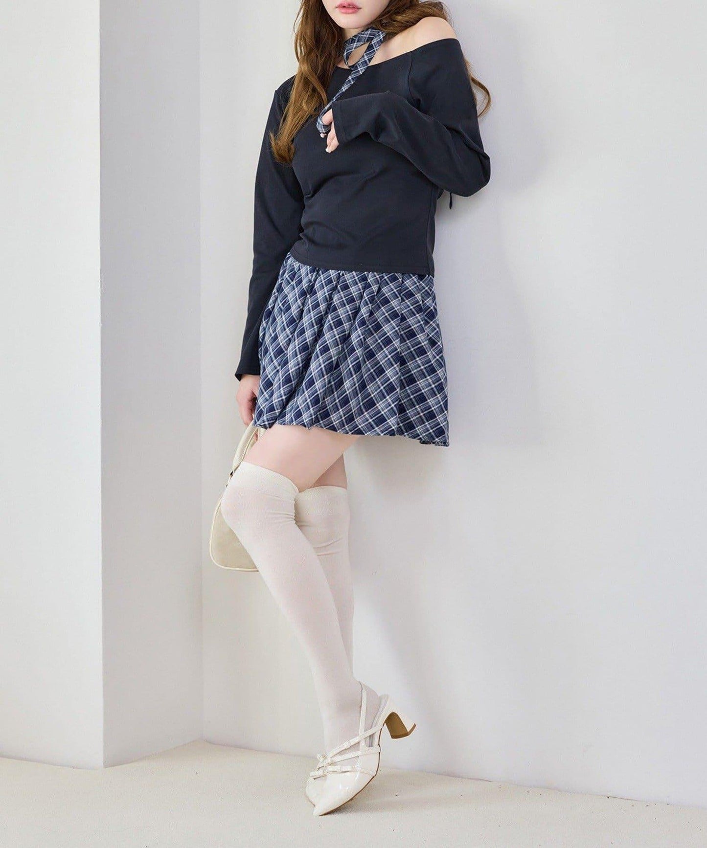 one after another 蝴蝶結領設計 上衣